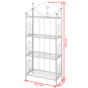 Supporto per Piante Quadrato Bianco 40781