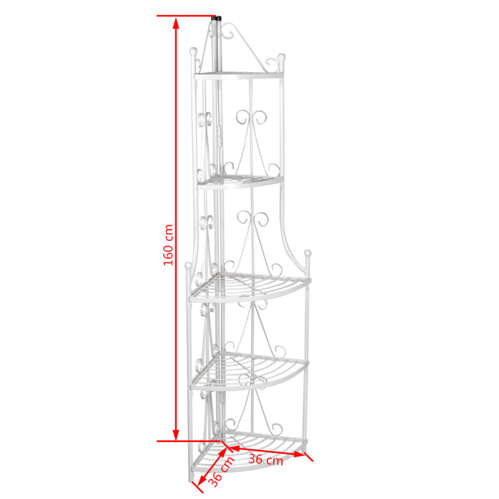 Supporto per Piante Porta Piante ad Angolo Bianco cod mxl 72853