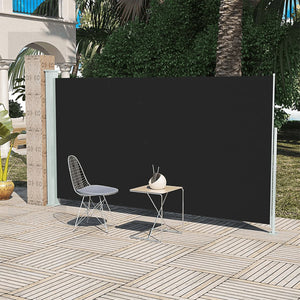 Tendalino Laterale per Patio Terrazzo 160 x 300 cm Nero