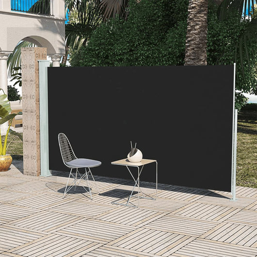 Tendalino Laterale per Patio Terrazzo 160 x 300 cm Nero 