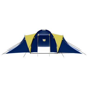 Tenda da Campeggio in Poliestere per 9 Persone Blu e Giallo cod mxl 64899