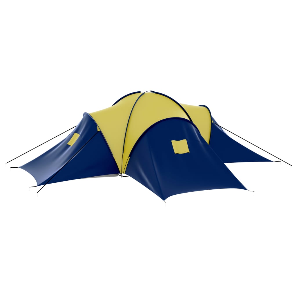 Tenda da Campeggio in Poliestere per 9 Persone Blu e Giallo cod mxl 64899