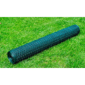 Recinzione in Rete per Pollaio Rivestita in PVC 25x0,5 m Verdecod mxl 117073