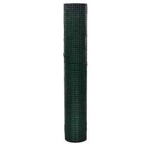 Recinto Pollaio in Rete Zincato Rivestimento PVC 10x1 m Verde 140433