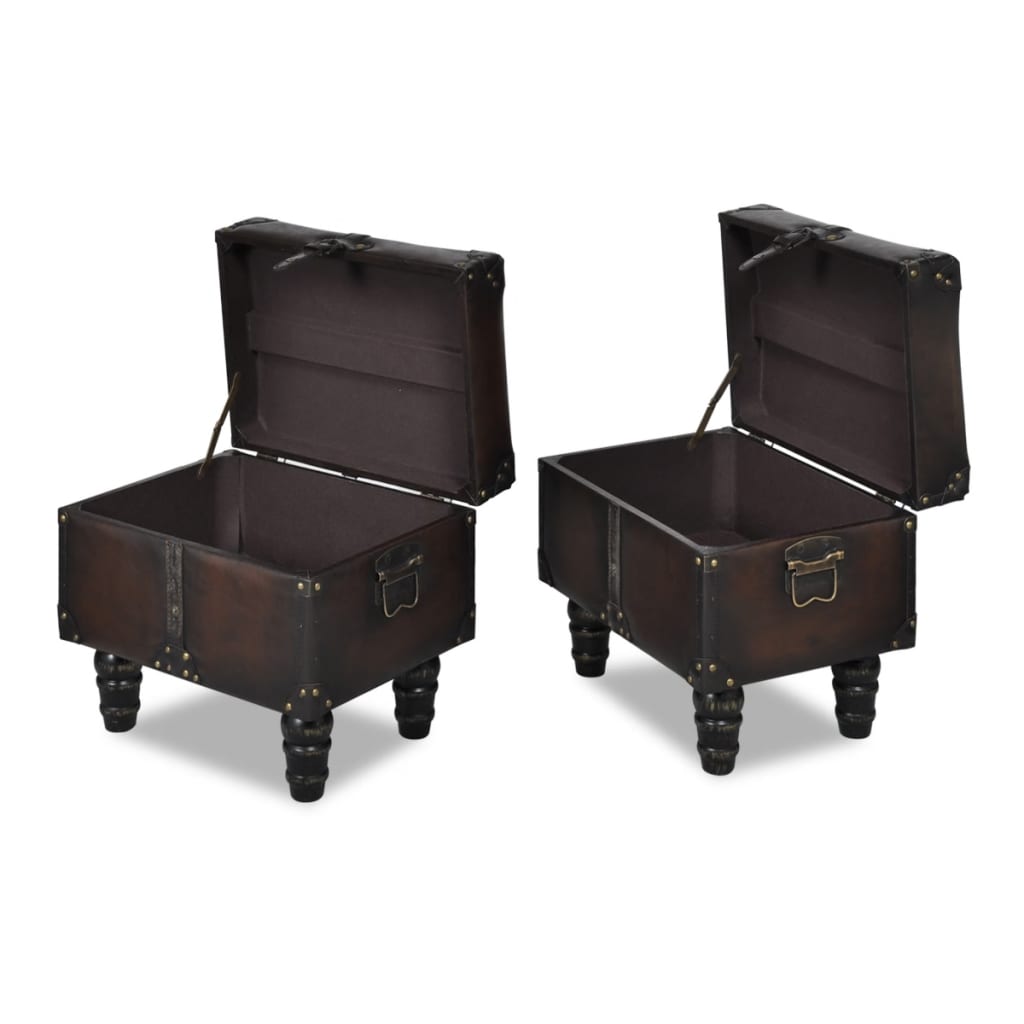 Cassapanca Set 3 pz Marrone 240551