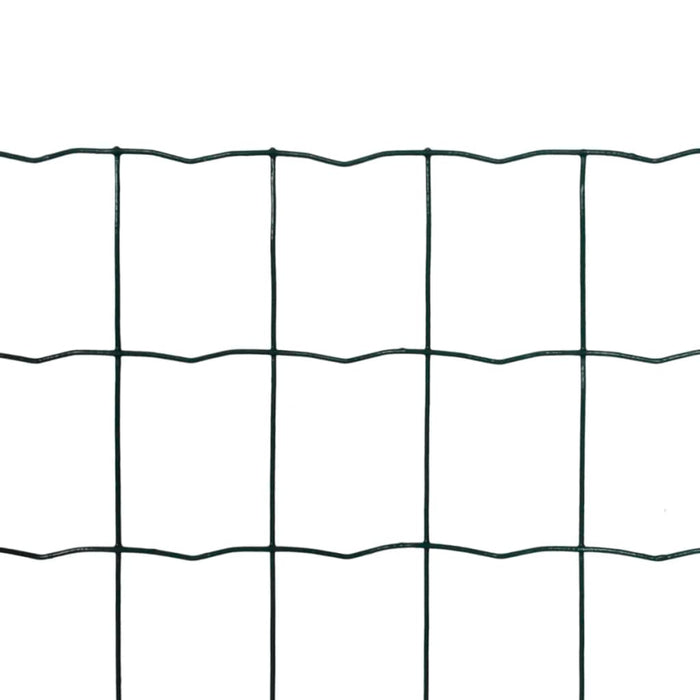 Recinzione Europea in Acciaio 25 x 1,2 m Verde 140580