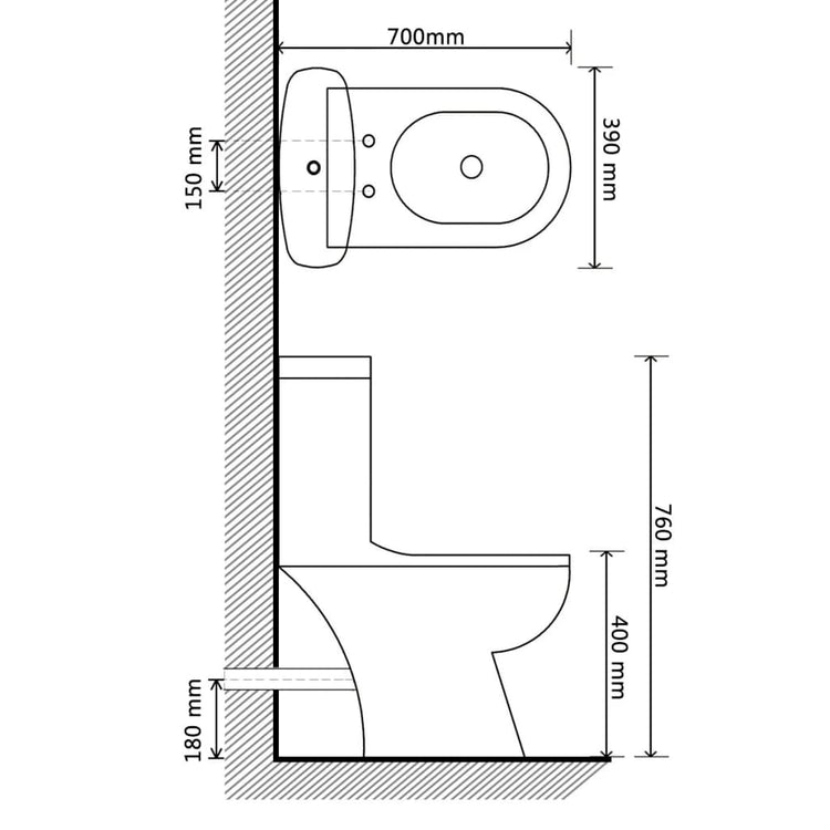 WC Water con cisterna bianco cod mxl 66783