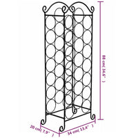 Porta Bottiglie di Vino per 21 Bottiglie in Metallo  cod mxl 51882