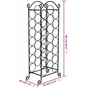 Porta Bottiglie di Vino per 21 Bottiglie in Metallo  cod mxl 51882