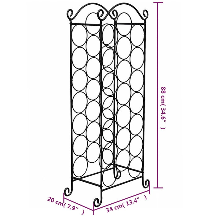 Porta Bottiglie di Vino per 21 Bottiglie in Metallo  cod mxl 51882