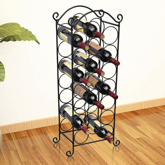 Porta Bottiglie di Vino per 21 Bottiglie in Metallo  cod mxl 51882