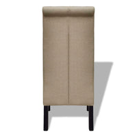 Sedie da Pranzo 2 pz Beige in Tessuto 240556