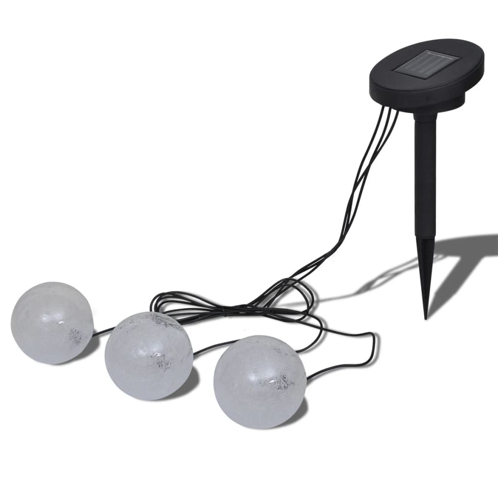 Set 3x lampada galleggiante solare a LED per laghetto piscina 40869