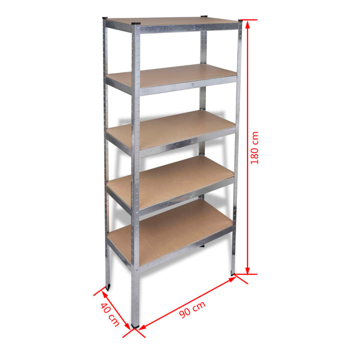 5 pz Scaffali per Garage e Magazzini 180cm cod mxl 46368