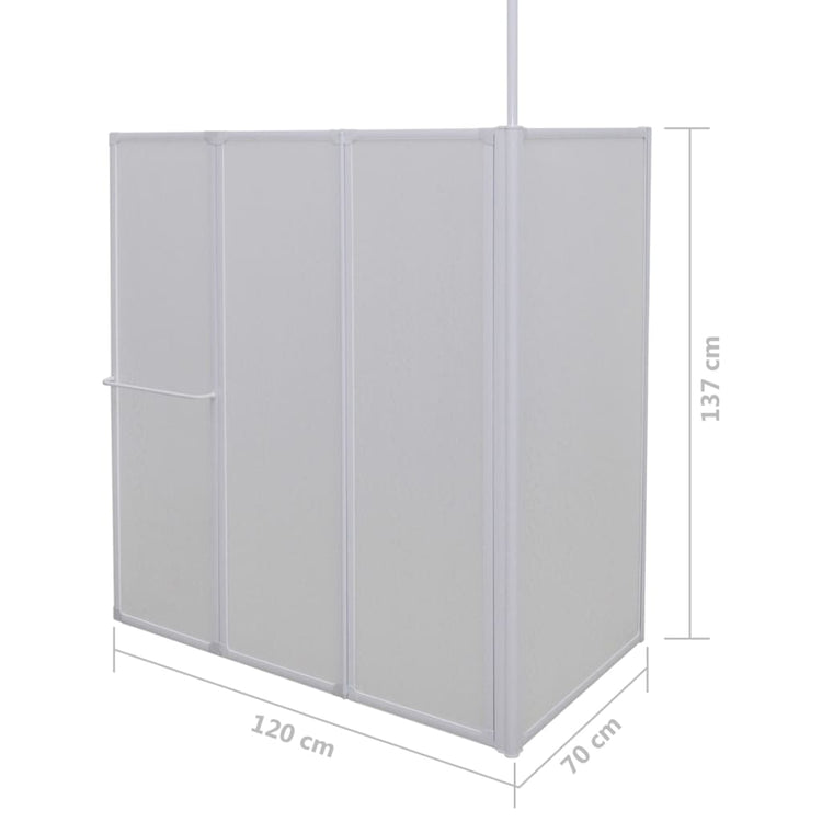 Schermo Box Doccia a L 70 x 120 x 137 cm 4 Pannelli Pieghevole  cod mxl 53187