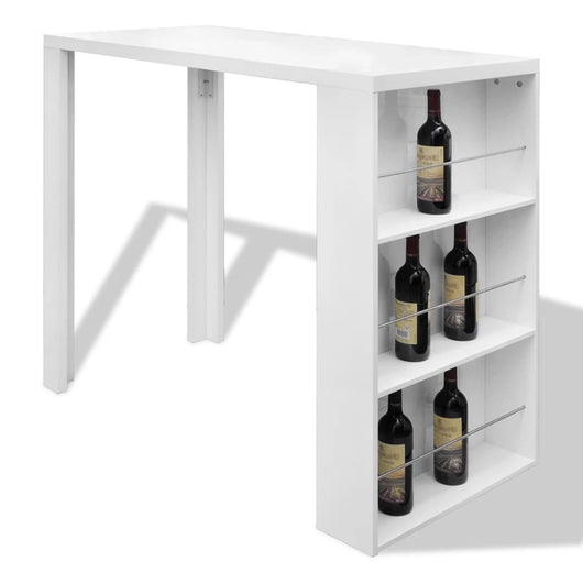 Tavolo da Bar in MDF con Portavini Bianco Lucido  cod mxl 12724