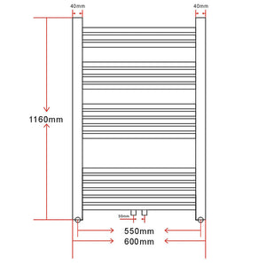 Radiatore Riscaldamento Centrale 600 x 1160 mm Medio e Laterale cod mxl 74064