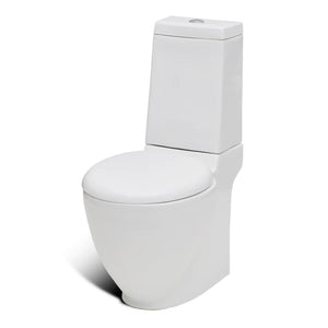 Set WC e Bidet con Piede in Ceramica Bianca 270059