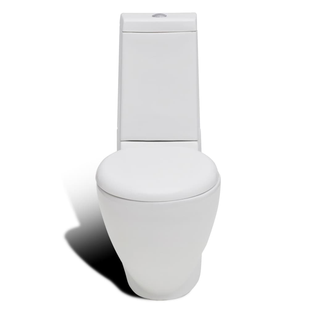 Set WC e Bidet con Piede in Ceramica Bianca 270059