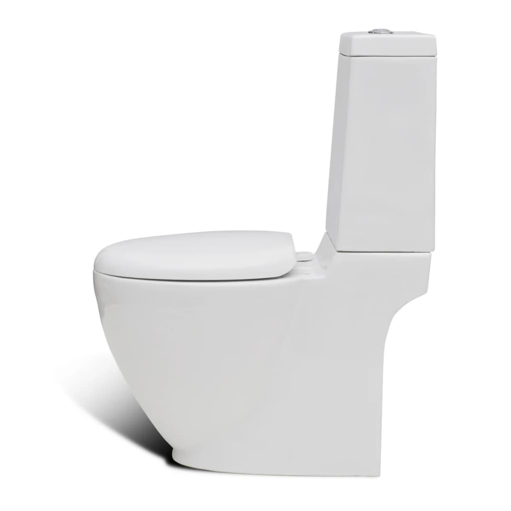 Set WC e Bidet con Piede in Ceramica Bianca 270059