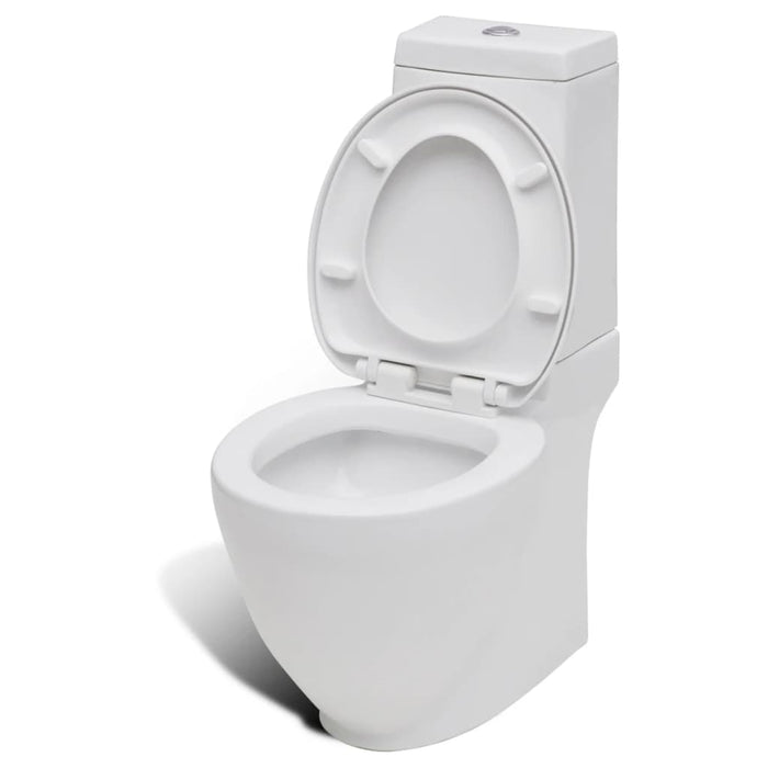 Set WC e Bidet con Piede in Ceramica Bianca cod mxl 48449