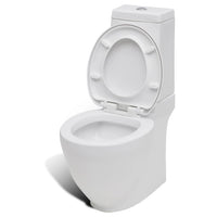 Set WC e Bidet con Piede in Ceramica Bianca 270059