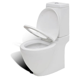 Set WC e Bidet con Piede in Ceramica Bianca cod mxl 48449