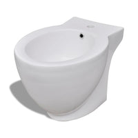 Set WC e Bidet con Piede in Ceramica Bianca cod mxl 48449