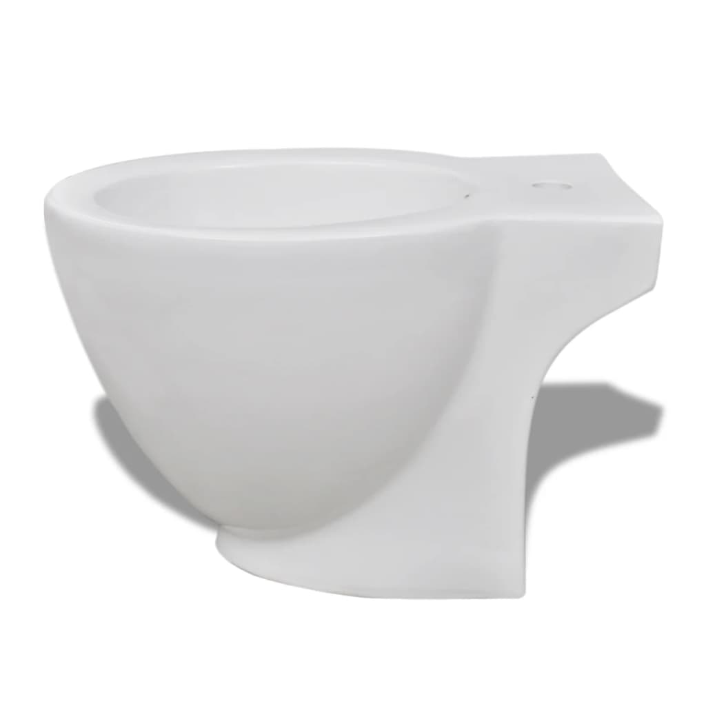 Set WC e Bidet con Piede in Ceramica Bianca cod mxl 48449