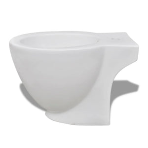 Set WC e Bidet con Piede in Ceramica Bianca 270059