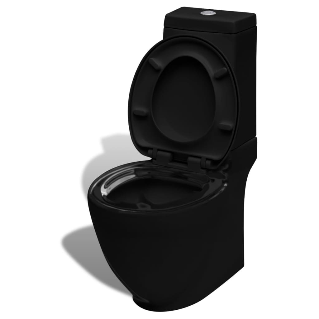 Set di Bidet e Toilette da Pavimento in Ceramica Nera cod mxl 51250