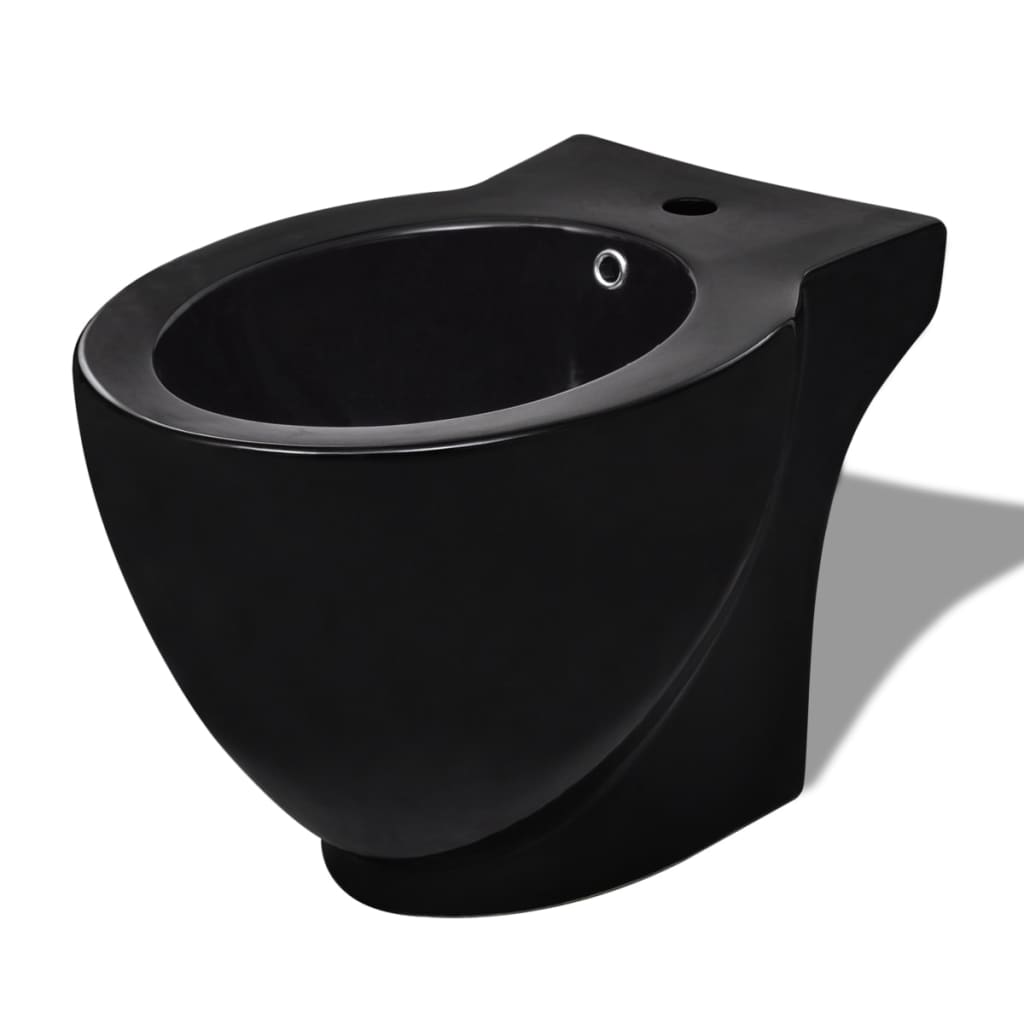 Set di Bidet e Toilette da Pavimento in Ceramica Nera cod mxl 51250