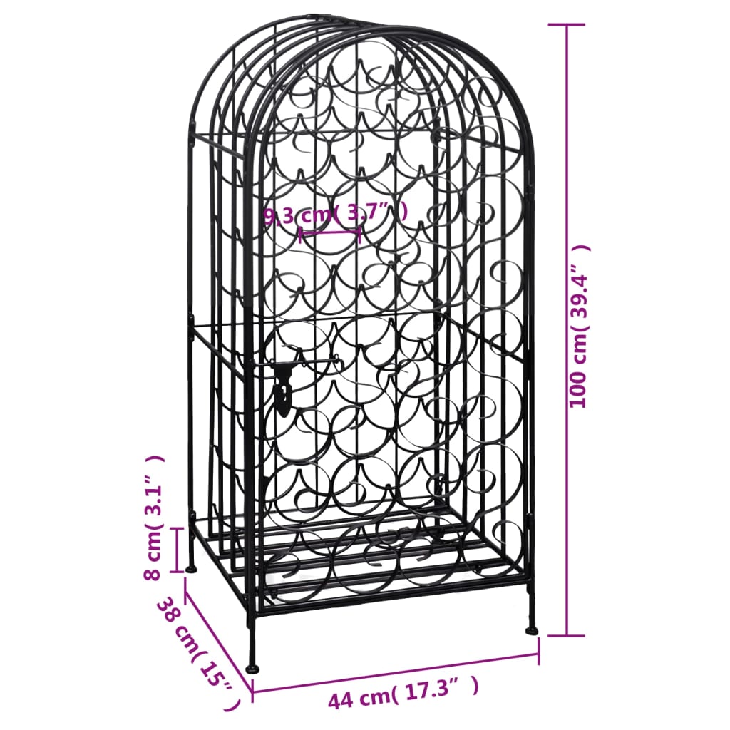 Portabottiglie per 35 Bottiglie in Metallo 240943