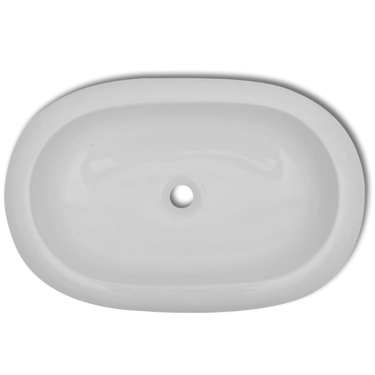 Lavello Bianco in Ceramica di Lusso Ovale 63 x 42 cm cod mxl 54050