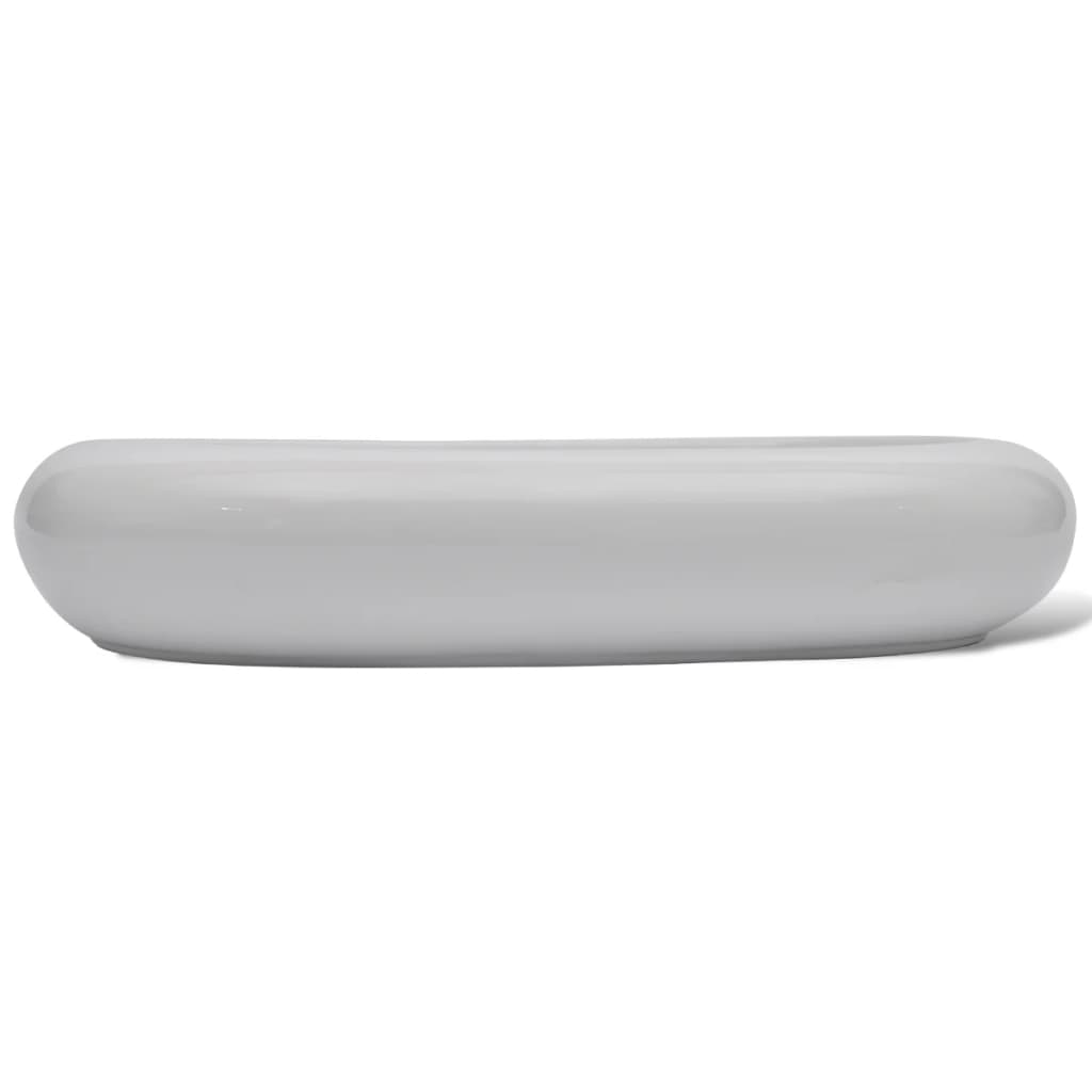 Lavello Bianco in Ceramica di Lusso Ovale 63 x 42 cm cod mxl 54050