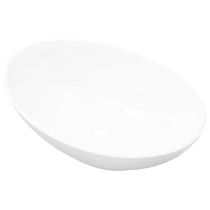 Lavello in Ceramica di Lusso Bianco Ovale 40 x 33 cm   cod mxl 53568