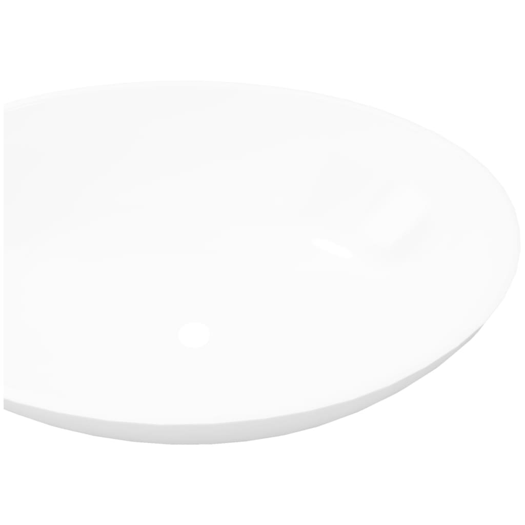 Lavello in Ceramica di Lusso Bianco Ovale 40 x 33 cm   cod mxl 53568