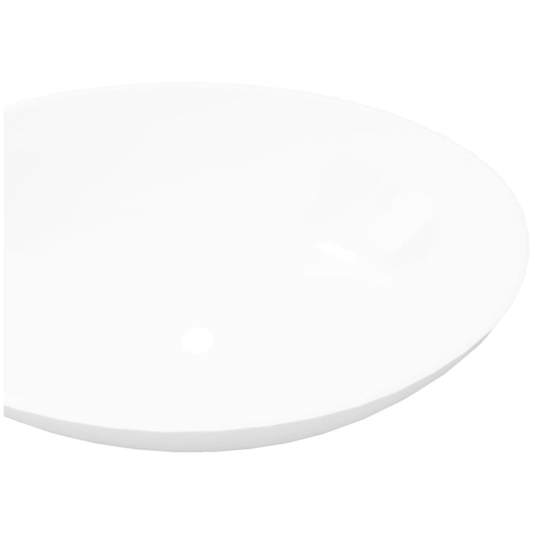 Lavello in Ceramica di Lusso Bianco Ovale 40 x 33 cm   cod mxl 53568