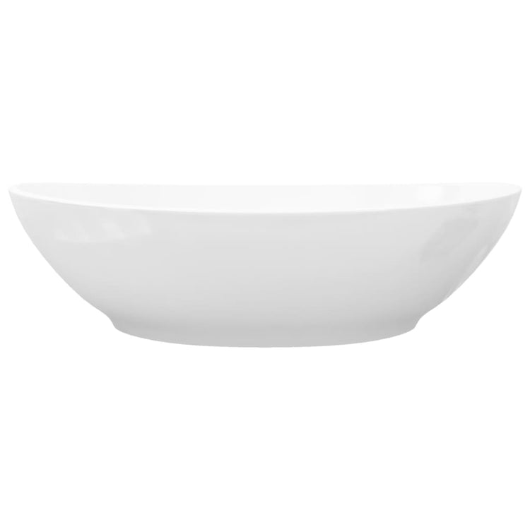 Lavello in Ceramica di Lusso Bianco Ovale 40 x 33 cm   cod mxl 53568