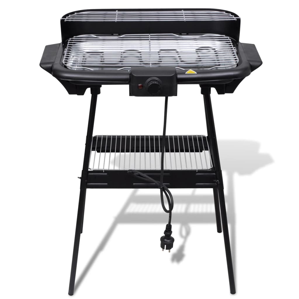 Barbecue elettrico rettangolare da giardino con grill e supporto cod mxl 57437