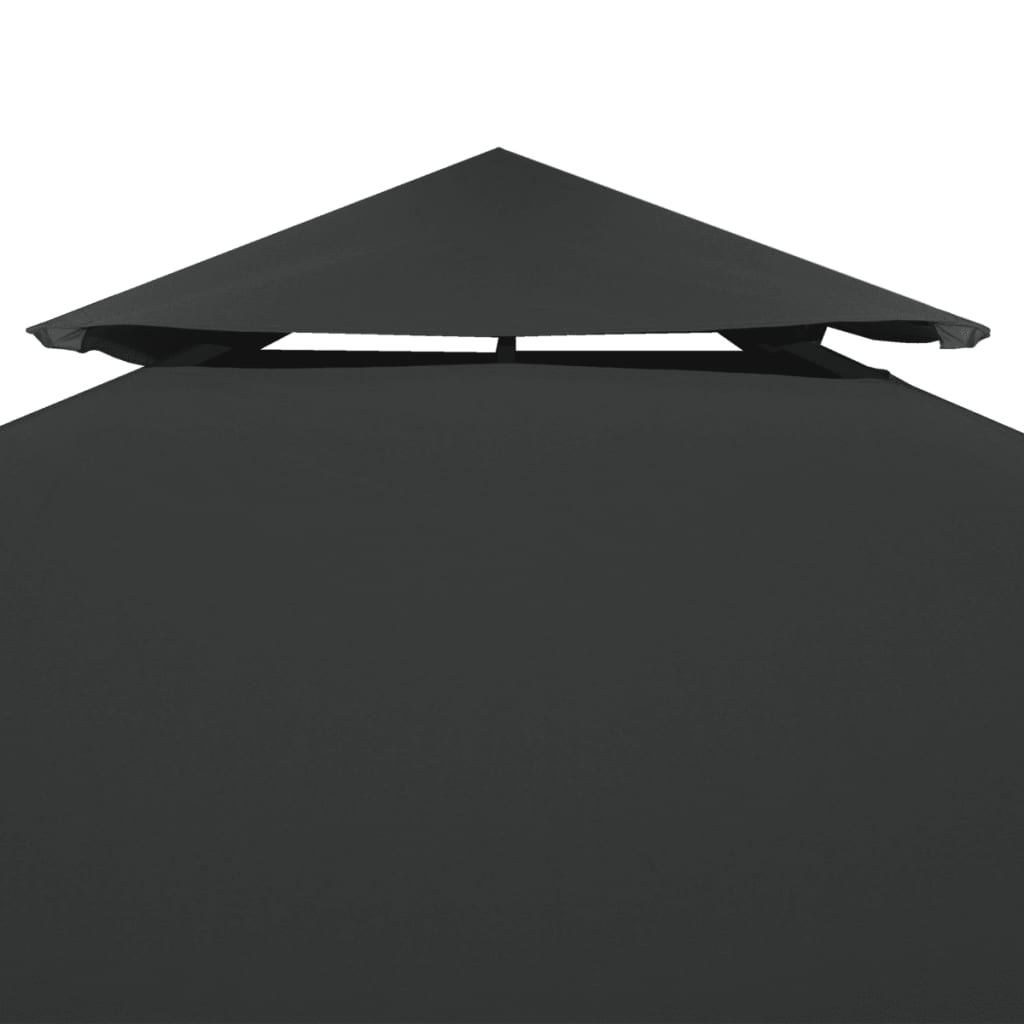 Telo di Ricambio per Gazebo 310g/m² Grigio Scuro 3x3mcod mxl 72956