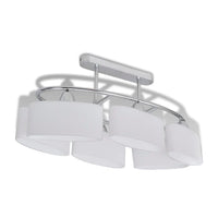 Lampada da Soffitto Paralume Ellissoidale Vetro 6 Lampadine E14 240989