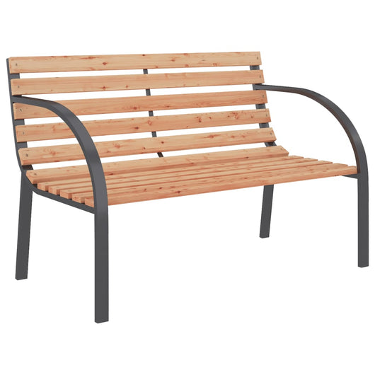 Panchina da Giardino 120 cm in Legno e Ferro cod mxl 46040