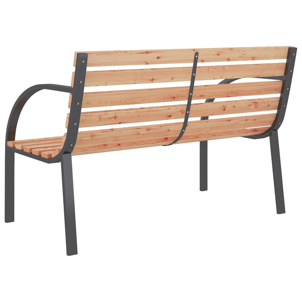 Panchina da Giardino 120 cm in Legno e Ferro cod mxl 46040