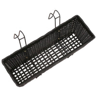 Set Fioriera Trapezoidale in Rattan 2 pz 50 cm Nera per Balcone cod mxl 67022