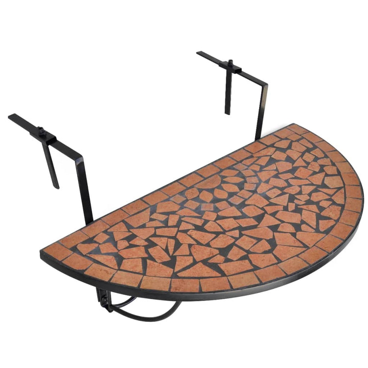  Tavolo Sospeso da Balcone in Terracotta Mosaico cod mxl 34257