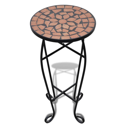 Tavolino per Piante con Mosaico Terracotta 41127