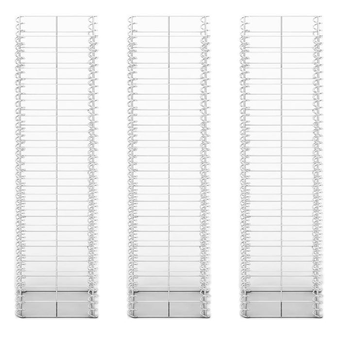 Set Gabbione 3 pz in Filo Zincato 25 x 25 x 100 cm  cod mxl 23583