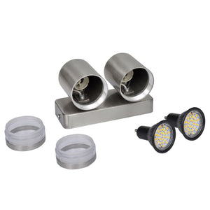 Lampada a Muro a LED in Acciaio Inox con Testa in Giù a Cono cod mxl 66790