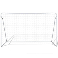 Set Porta da Calcio in Acciaio 240 x 90 x 150 cm Alta Qualità 90572